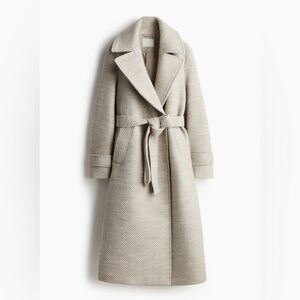 Tie belt twill coat small SALE TONIGHT